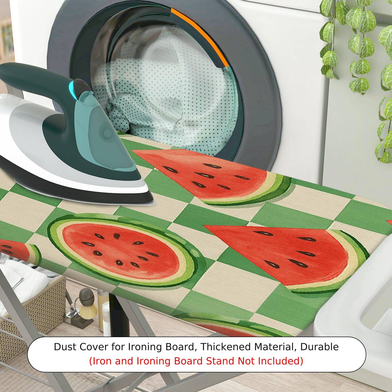 1-Piece Watermelon Checkered Cute  Ironing Board Cover, Universal Size, Without Board