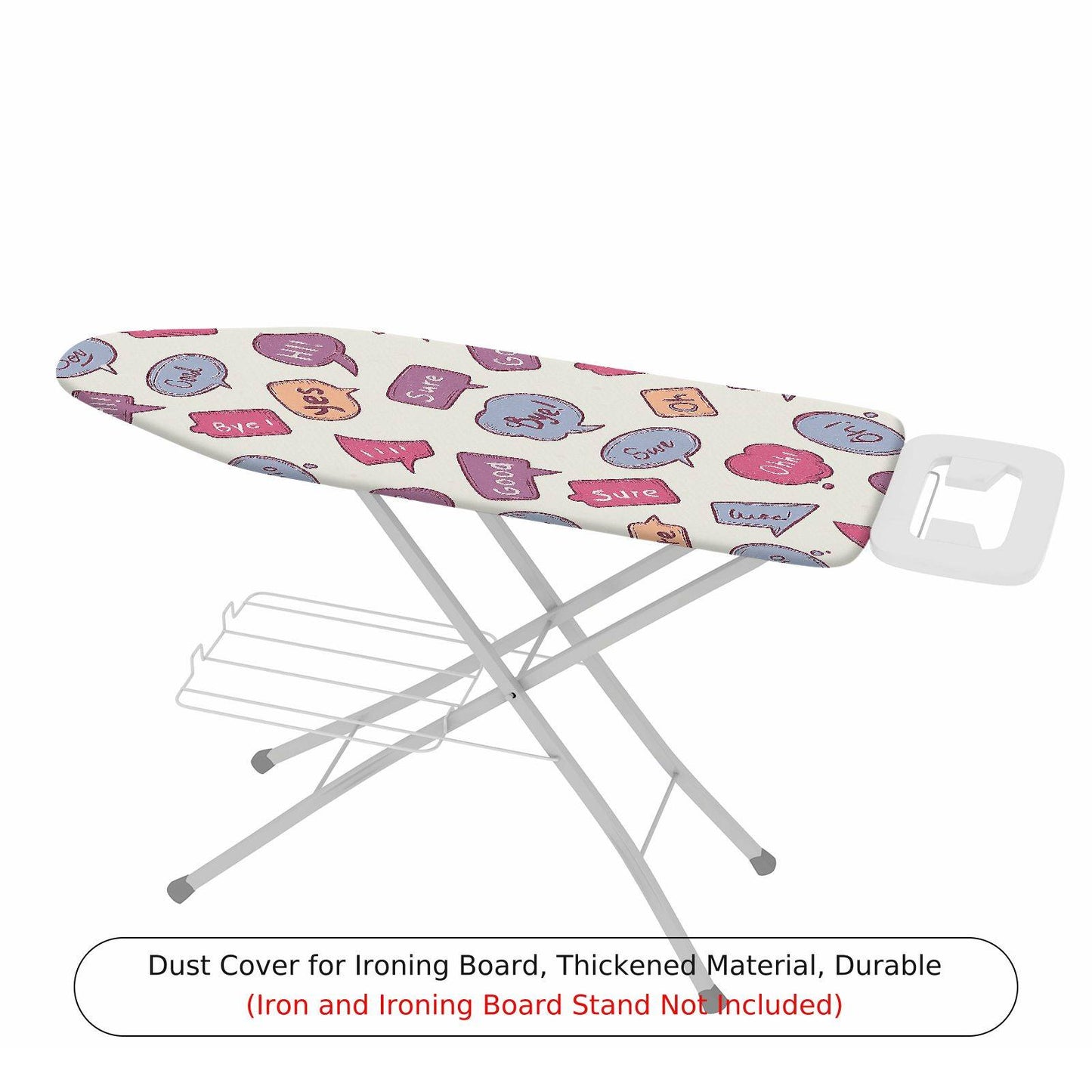 1-Piece Speech Bubble Colorful Fun  Ironing Board Cover, Universal Size, Without Board