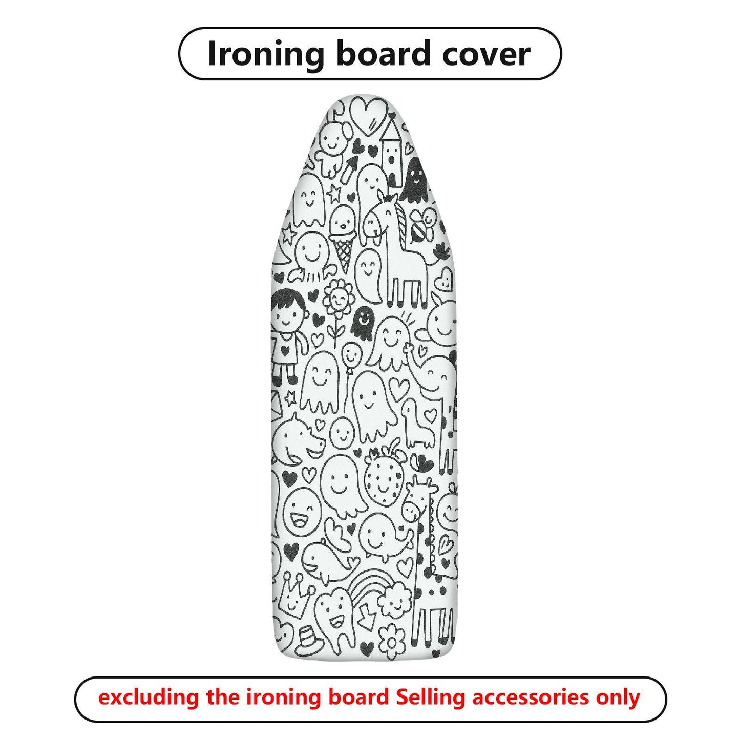 1-Piece Fun Doodle  Ironing Board Cover, Universal Size, Without Board