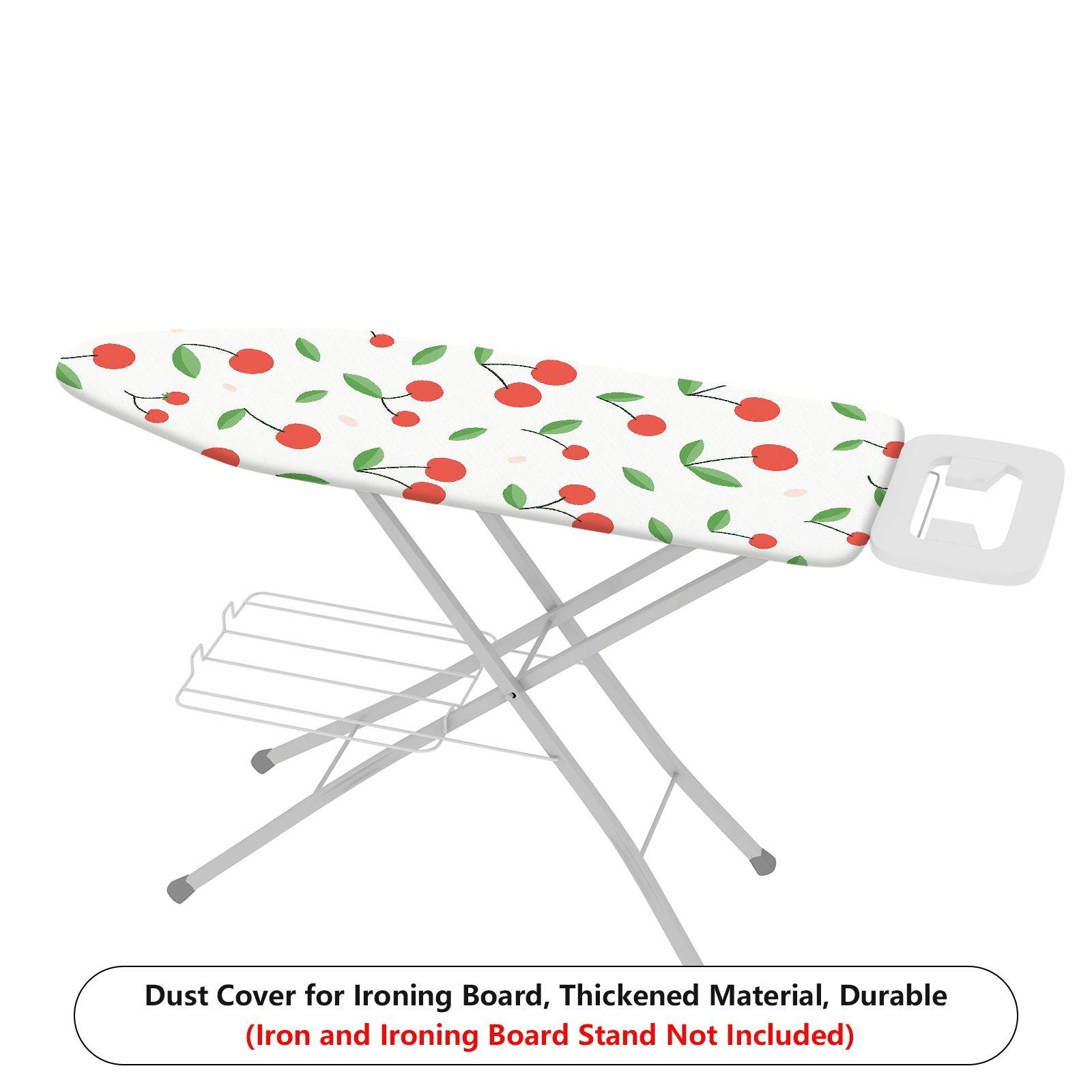 1-Piece Cherry Pattern Fruit Design Green Leaf  Ironing Board Cover, Universal Size, Without Board