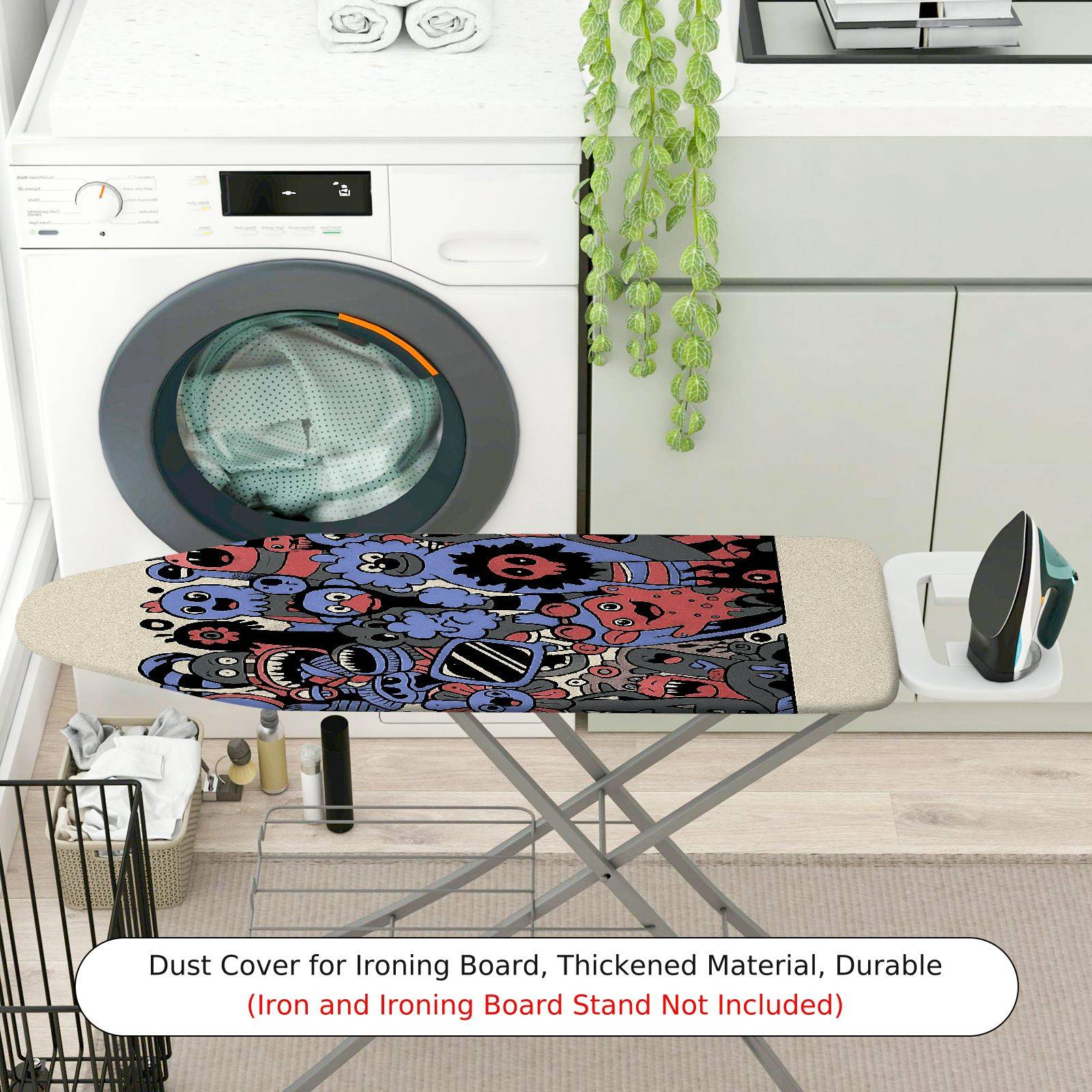 1-Piece Fun Colorful  Ironing Board Cover, Universal Size, Without Board