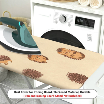 1-Piece Hedgehog Animal Print Beige  Ironing Board Cover, Universal Size, Without Board