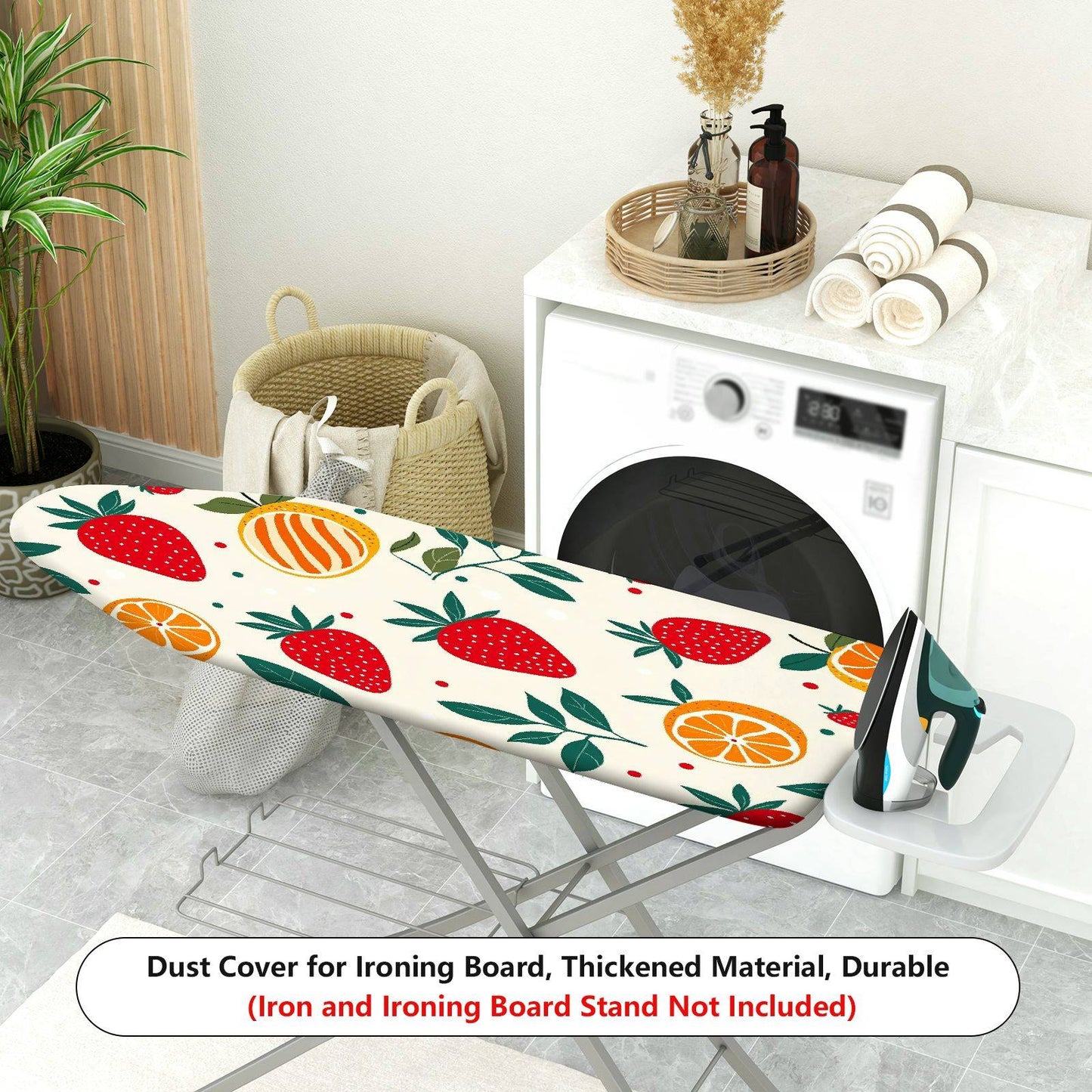 1-Piece Fruit Strawberry Orange Pattern  Ironing Board Cover, Universal Size, Without Board