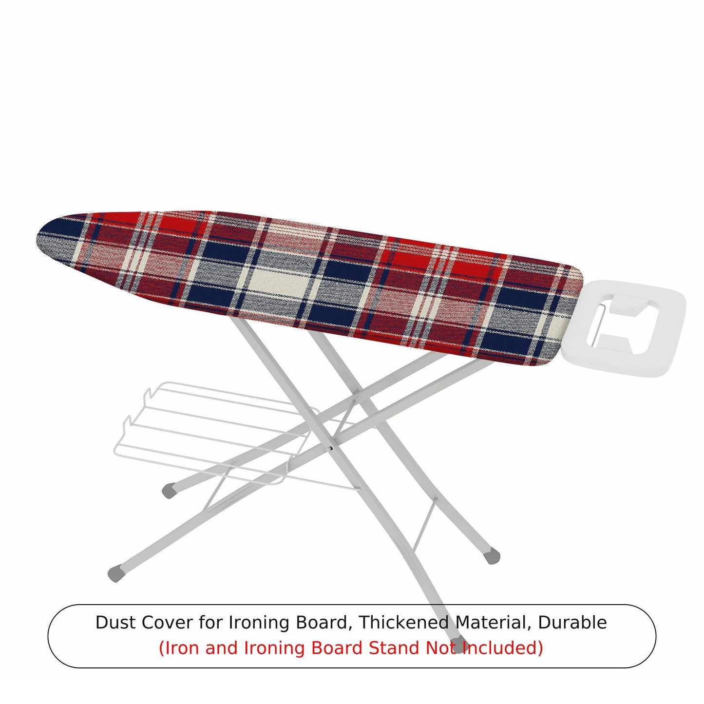 1-Piece Plaid Red Blue  Ironing Board Cover, Universal Size, Without Board