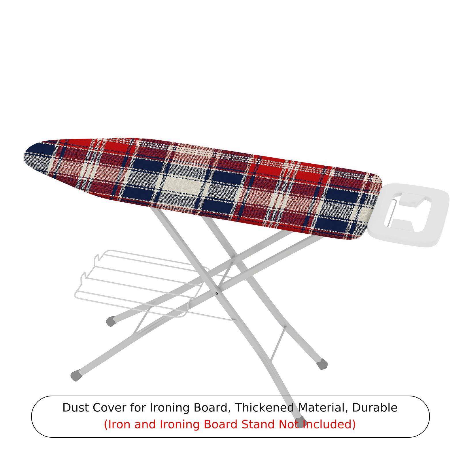 1-Piece Plaid Red Blue  Ironing Board Cover, Universal Size, Without Board