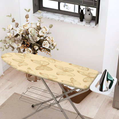 1-Piece Butterfly Beige Elegant  Ironing Board Cover, Universal Size, Without Board