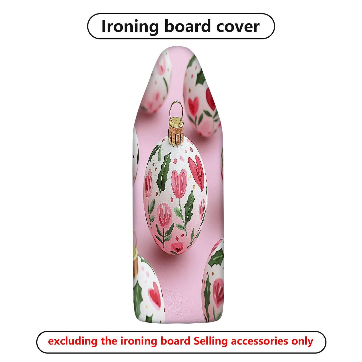 1-Piece Christmas Floral Decorative  Ironing Board Cover, Universal Size, Without Board