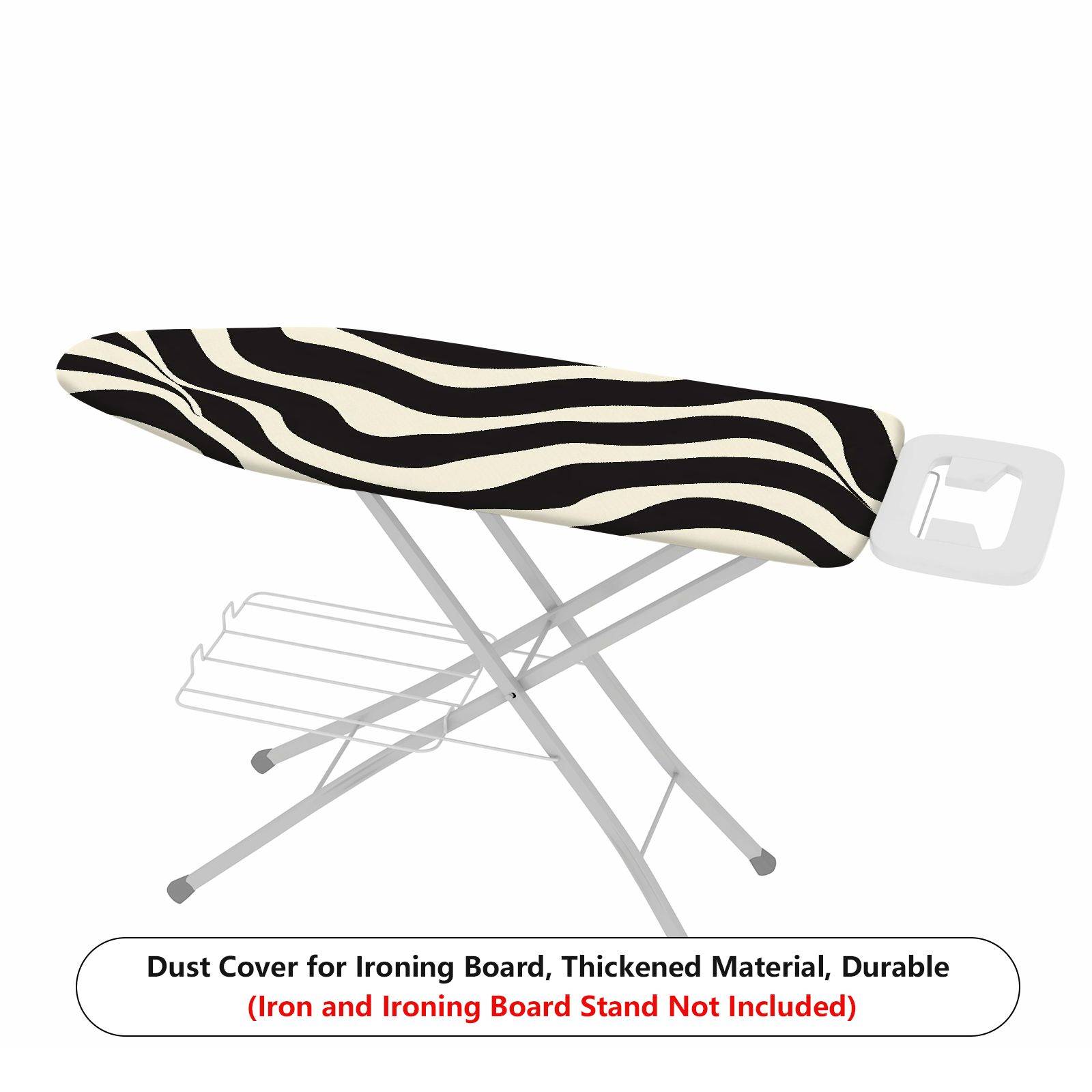 1-Piece Zebra Pattern Black White  Ironing Board Cover, Universal Size, Without Board