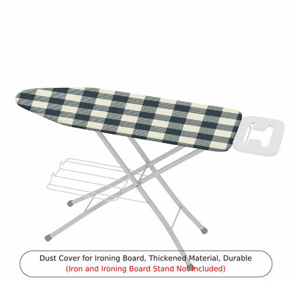 1-Piece Plaid Checkered Black  Ironing Board Cover, Universal Size, Without Board