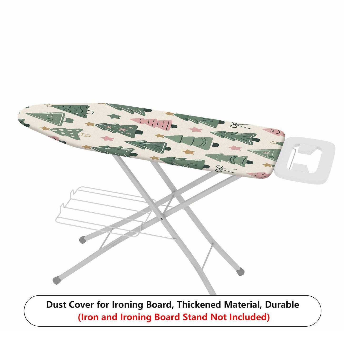1-Piece Christmas Tree Star Bow  Ironing Board Cover, Universal Size, Without Board