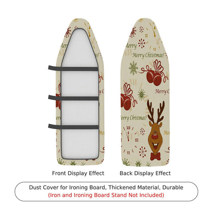 1-Piece Reindeer Snowflakes Christmas  Ironing Board Cover, Universal Size, Without Board