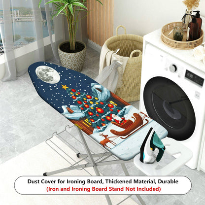 1-Piece Christmas Santa Moon  Ironing Board Cover, Universal Size, Without Board