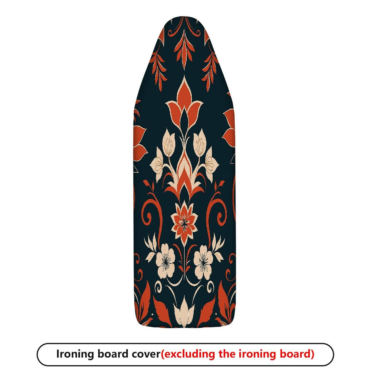 1-Piece Floral Pattern Orange Black Beige  Ironing Board Cover, Universal Size, Without Board