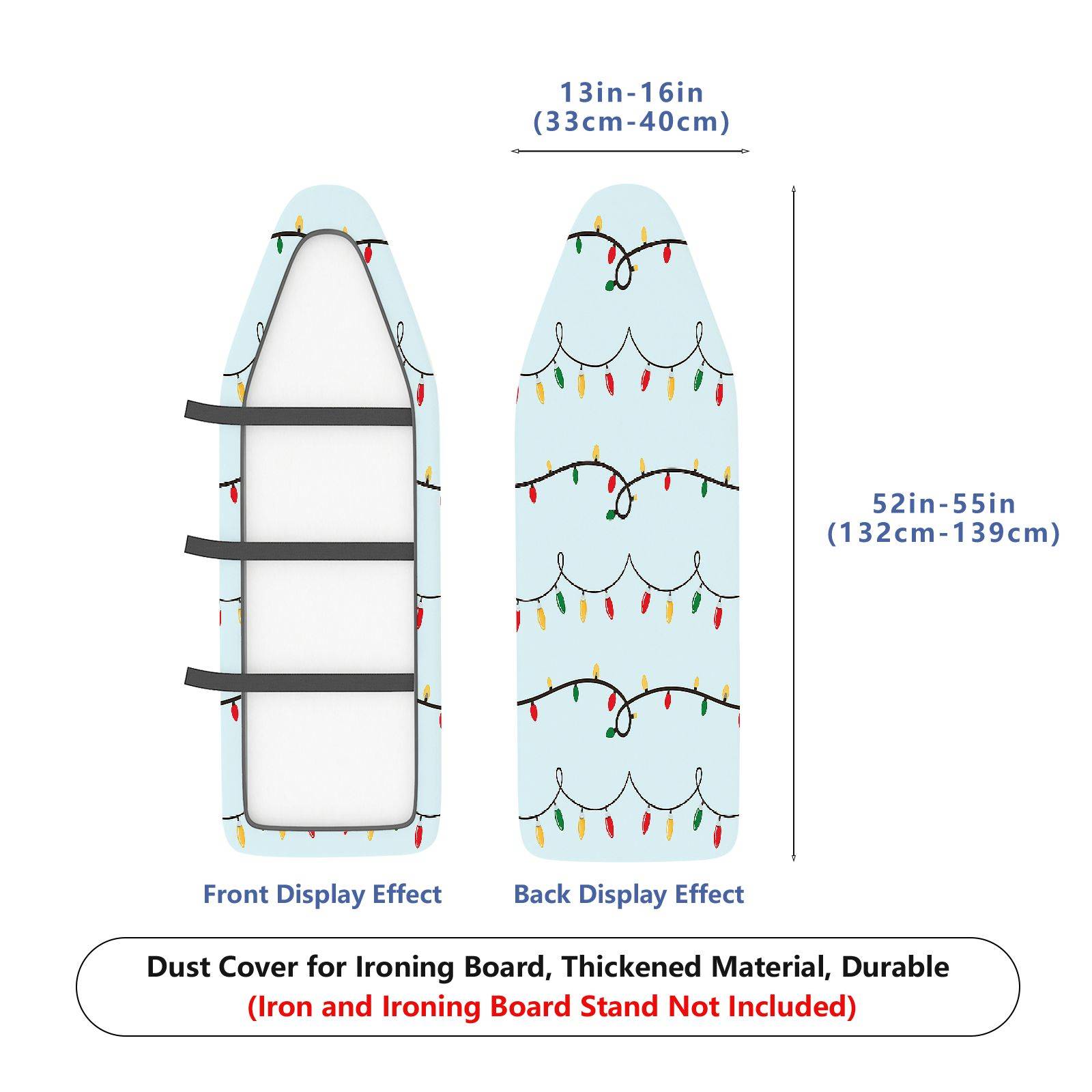 1-Piece Christmas Holiday  Decorative  Ironing Board Cover, Universal Size, Without Board