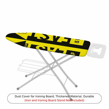 1-Piece Yellow Black Graphic Text  Ironing Board Cover, Universal Size, Without Board