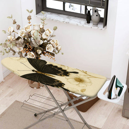 1-Piece Butterfly Floral Beige  Ironing Board Cover, Universal Size, Without Board