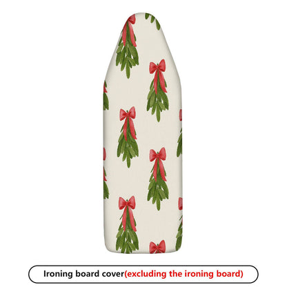 1-Piece Christmas Bow Greenery  Ironing Board Cover, Universal Size, Without Board