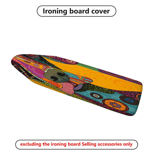 1-Piece Abstract Multicolor Pattern Art  Ironing Board Cover, Universal Size, Without Board