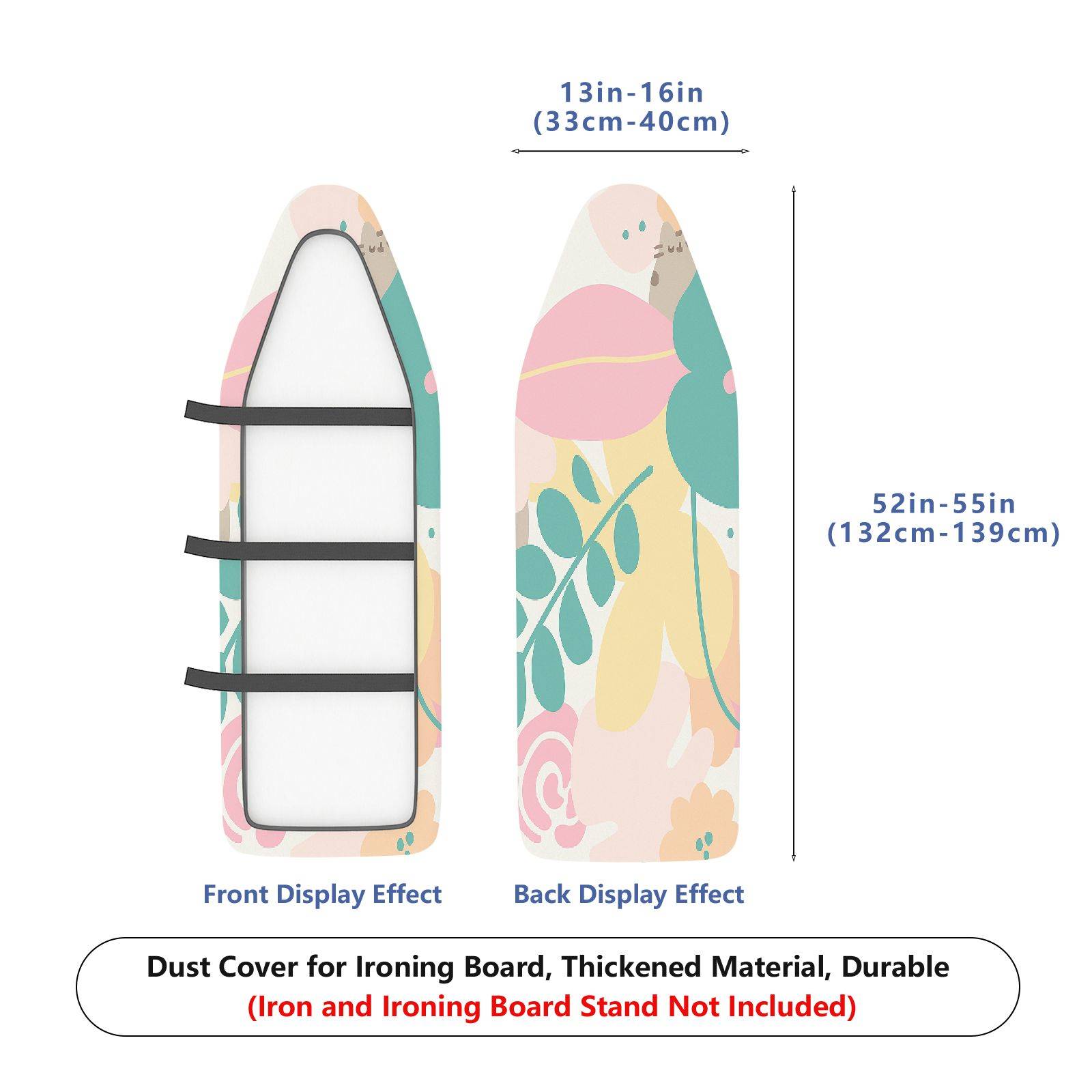 1-Piece Floral  Cute  Ironing Board Cover, Universal Size, Without Board