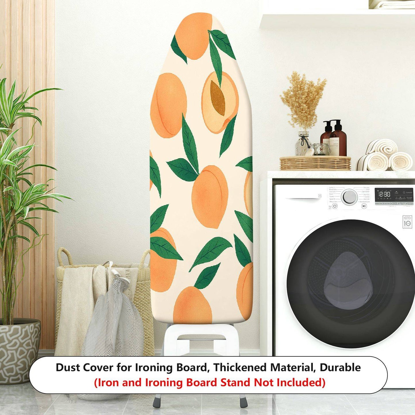 1-Piece Fruit Orange Leaves Pattern  Ironing Board Cover, Universal Size, Without Board