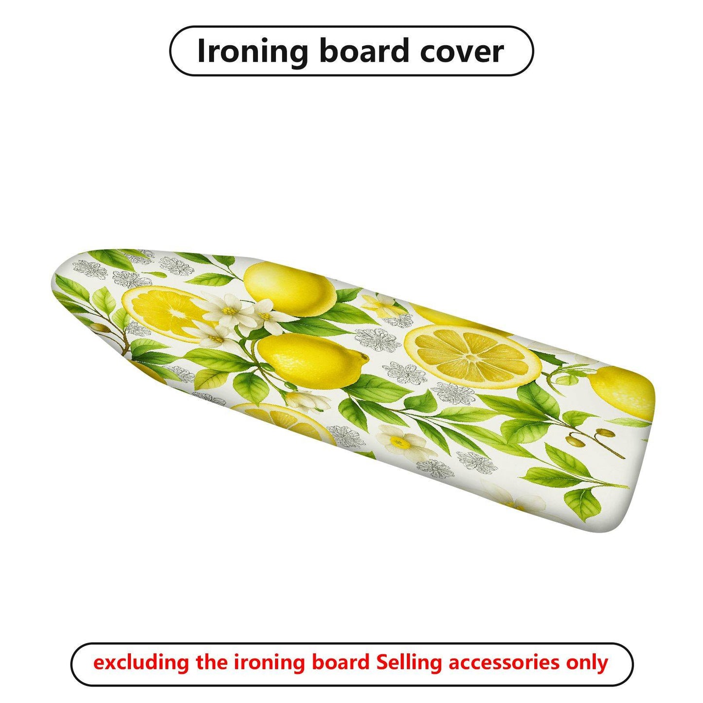 1-Piece Lemon Fruit Floral  Ironing Board Cover, Universal Size, Without Board