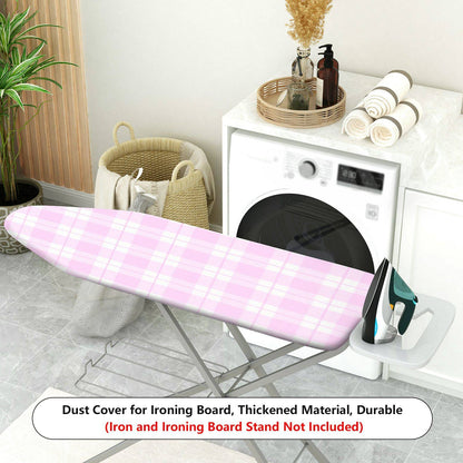 1-Piece Pink Plaid Pastel  Ironing Board Cover, Universal Size, Without Board