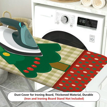 1-Piece Christmas Tree Festive Plaid  Ironing Board Cover, Universal Size, Without Board