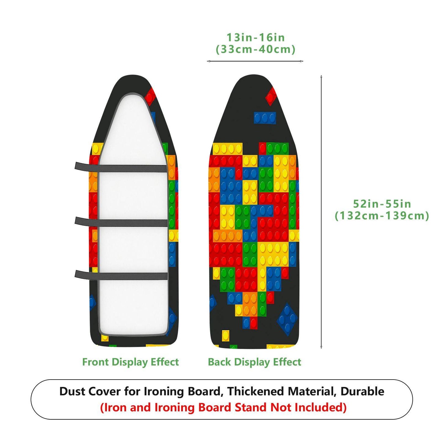 1-Piece Colorful Brick Pattern Fun Creative  Ironing Board Cover, Universal Size, Without Board