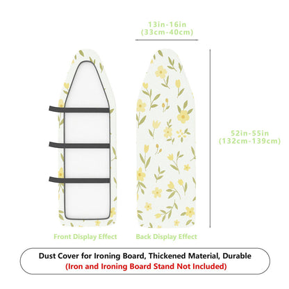 1-Piece Yellow Floral Pattern Decorative Printed  Ironing Board Cover, Universal Size, Without Board