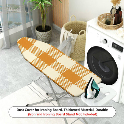 1-Piece Plaid Checker Yellow  Ironing Board Cover, Universal Size, Without Board