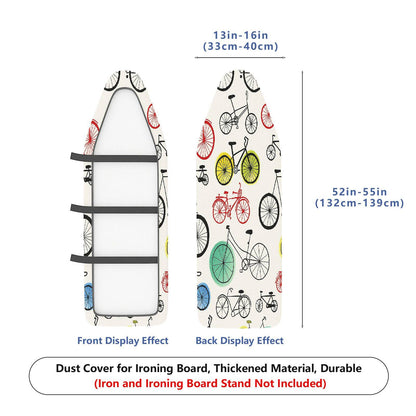 1-Piece Bicycle Colorful Pattern Fun  Ironing Board Cover, Universal Size, Without Board