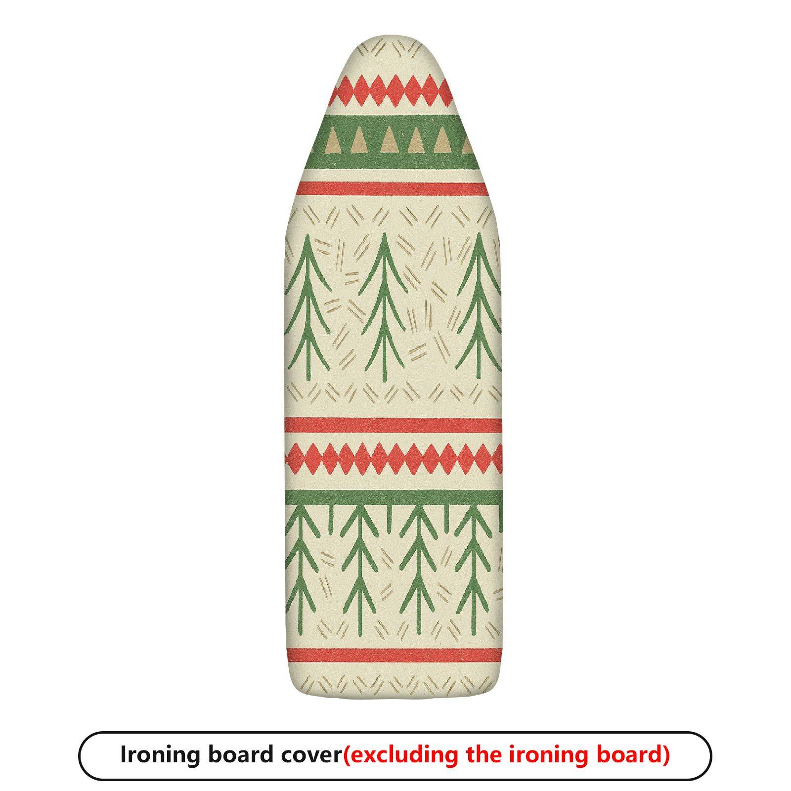 1-Piece Christmas Festive Geometric Tree  Ironing Board Cover, Universal Size, Without Board