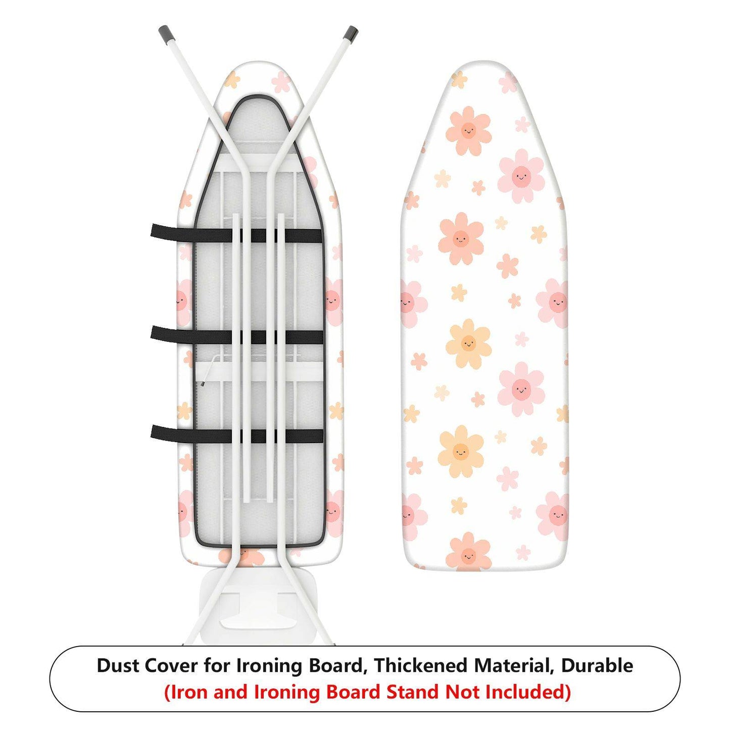 1-Piece Floral Pink Cute Patterns  Ironing Board Cover, Universal Size, Without Board