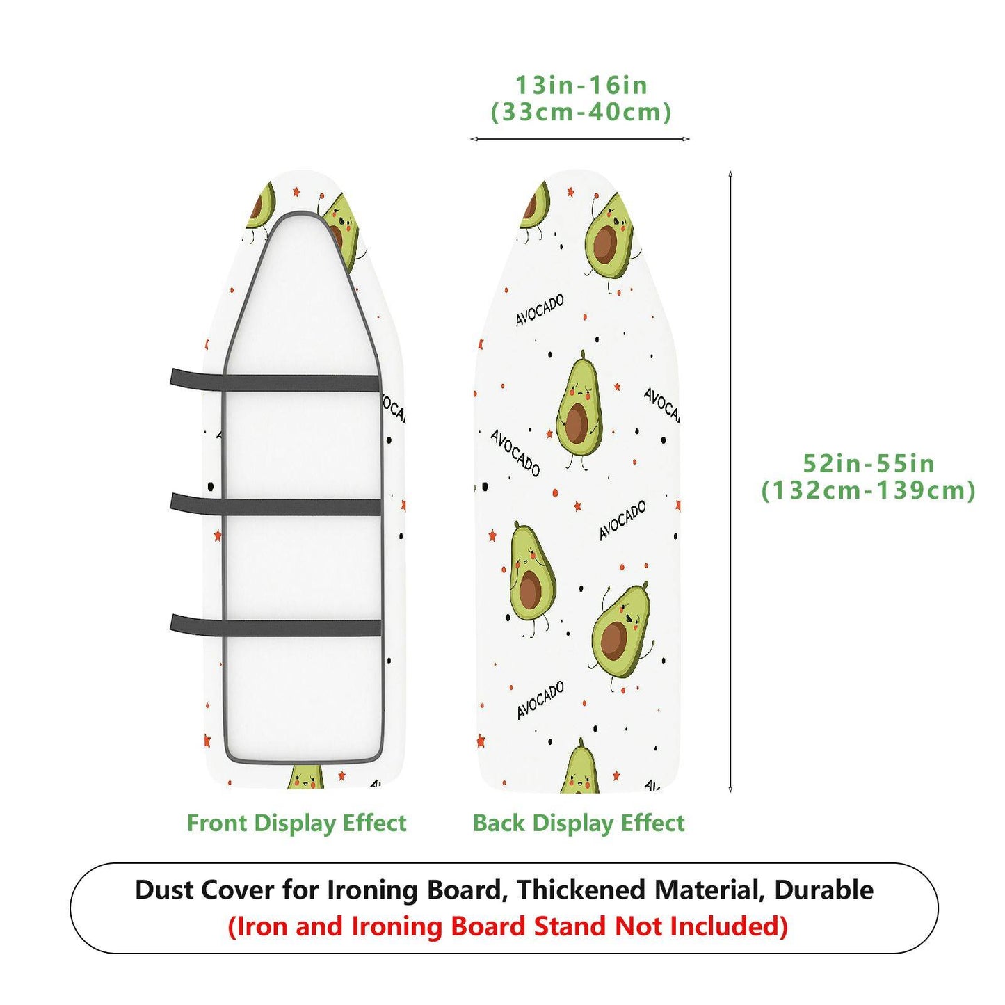 1-Piece Avocado Pattern Cute  Ironing Board Cover, Universal Size, Without Board