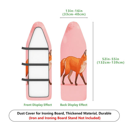 1-Piece Pink Fox Artistic Fun  Ironing Board Cover, Universal Size, Without Board