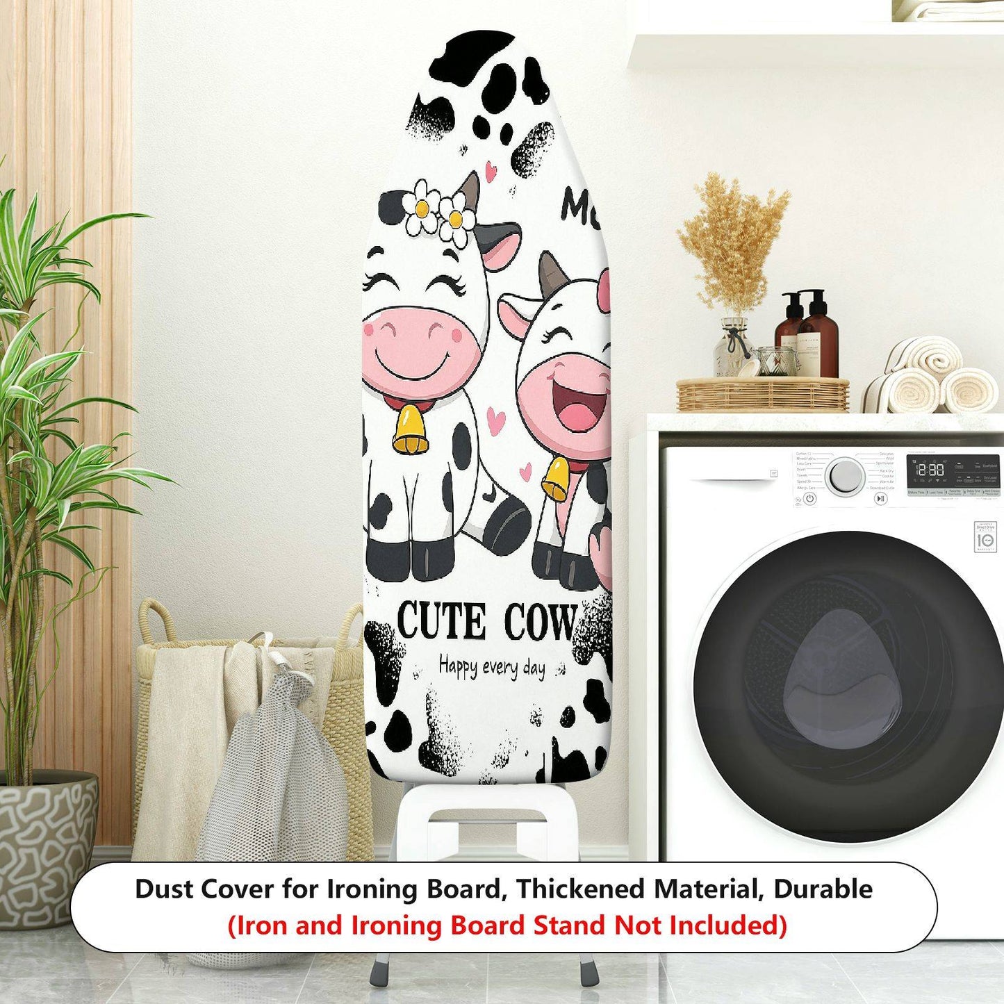 1-Piece Cute Cow  Fun  Ironing Board Cover, Universal Size, Without Board