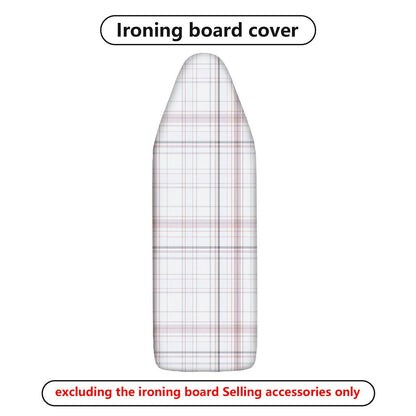 1-Piece Plaid Pattern White Gray Checkered  Ironing Board Cover, Universal Size, Without Board
