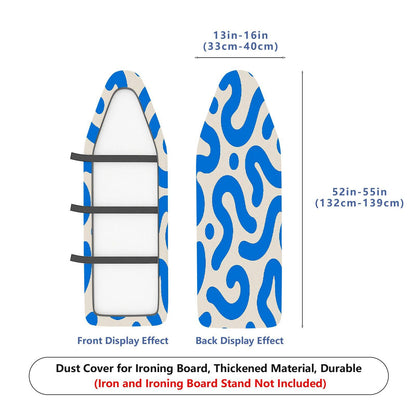 1-Piece Abstract Blue Wave Pattern Modern  Ironing Board Cover, Universal Size, Without Board