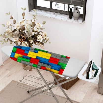 1-Piece Colorful Blocks Pattern Fun Playful  Ironing Board Cover, Universal Size, Without Board
