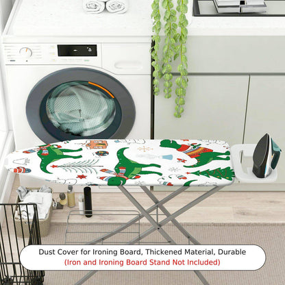 1-Piece Dinosaur Christmas Snowman  Ironing Board Cover, Universal Size, Without Board