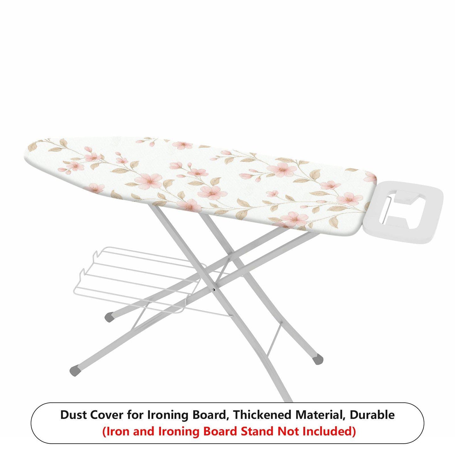 1-Piece Floral Blossom Beige  Ironing Board Cover, Universal Size, Without Board