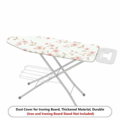 1-Piece Floral Blossom Beige  Ironing Board Cover, Universal Size, Without Board