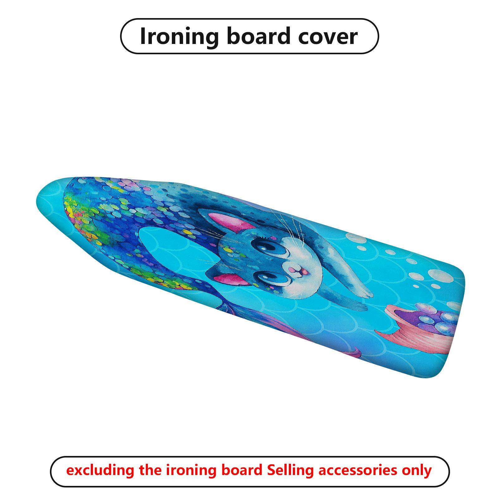 1-Piece Cute Blue  Cat  Ironing Board Cover, Universal Size, Without Board