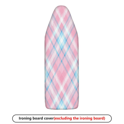 1-Piece Pink Plaid Pastel  Ironing Board Cover, Universal Size, Without Board
