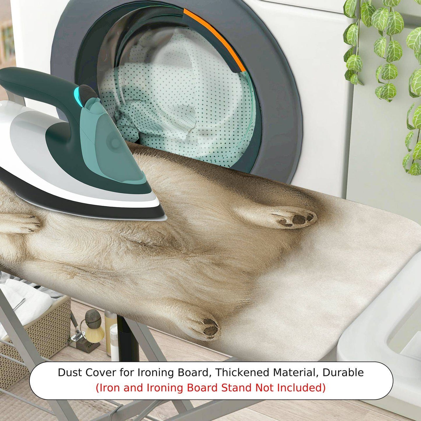 1-Piece Polar Bear Animal Print Cute  Ironing Board Cover, Universal Size, Without Board