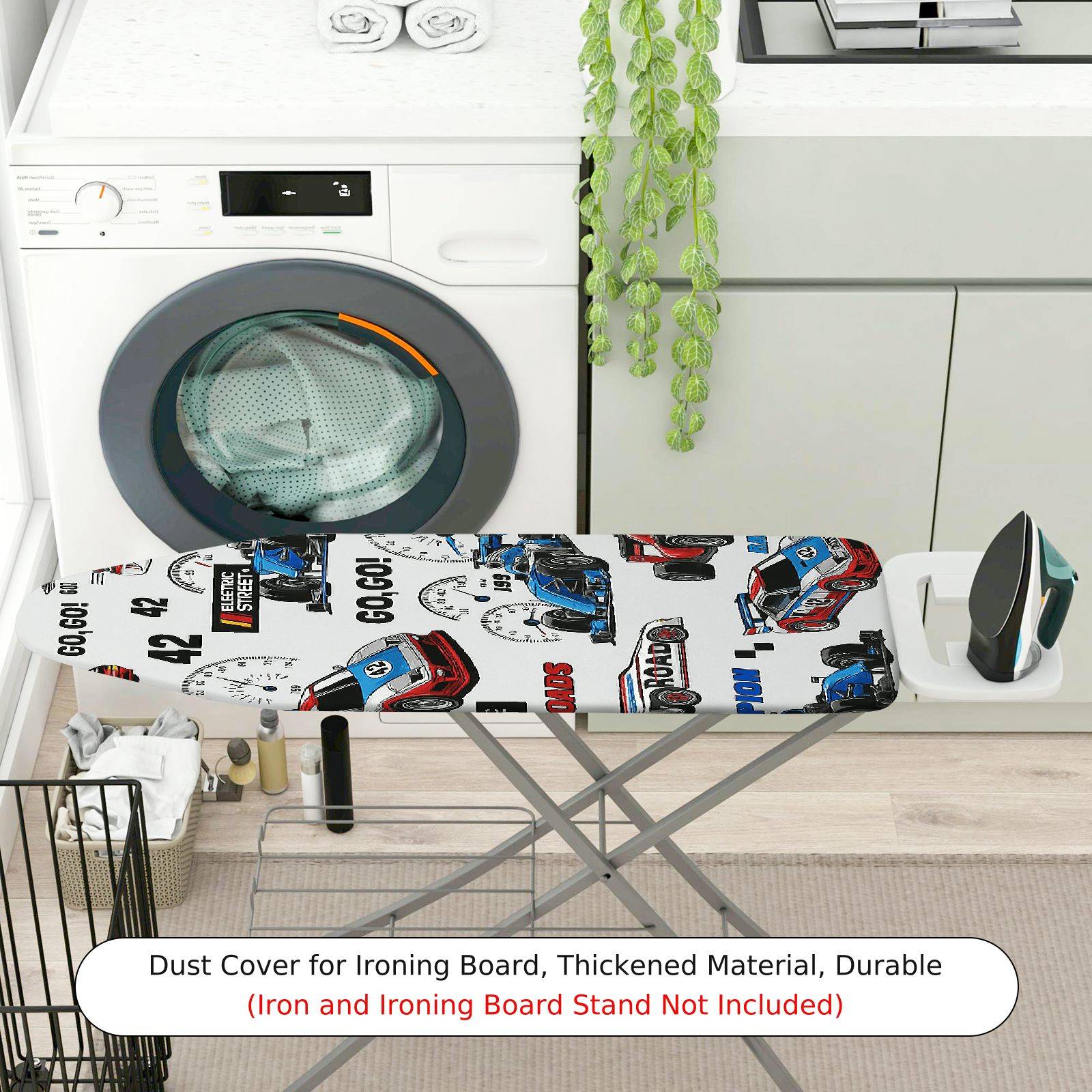 1-Piece Race Car Speedometer Fun  Ironing Board Cover, Universal Size, Without Board