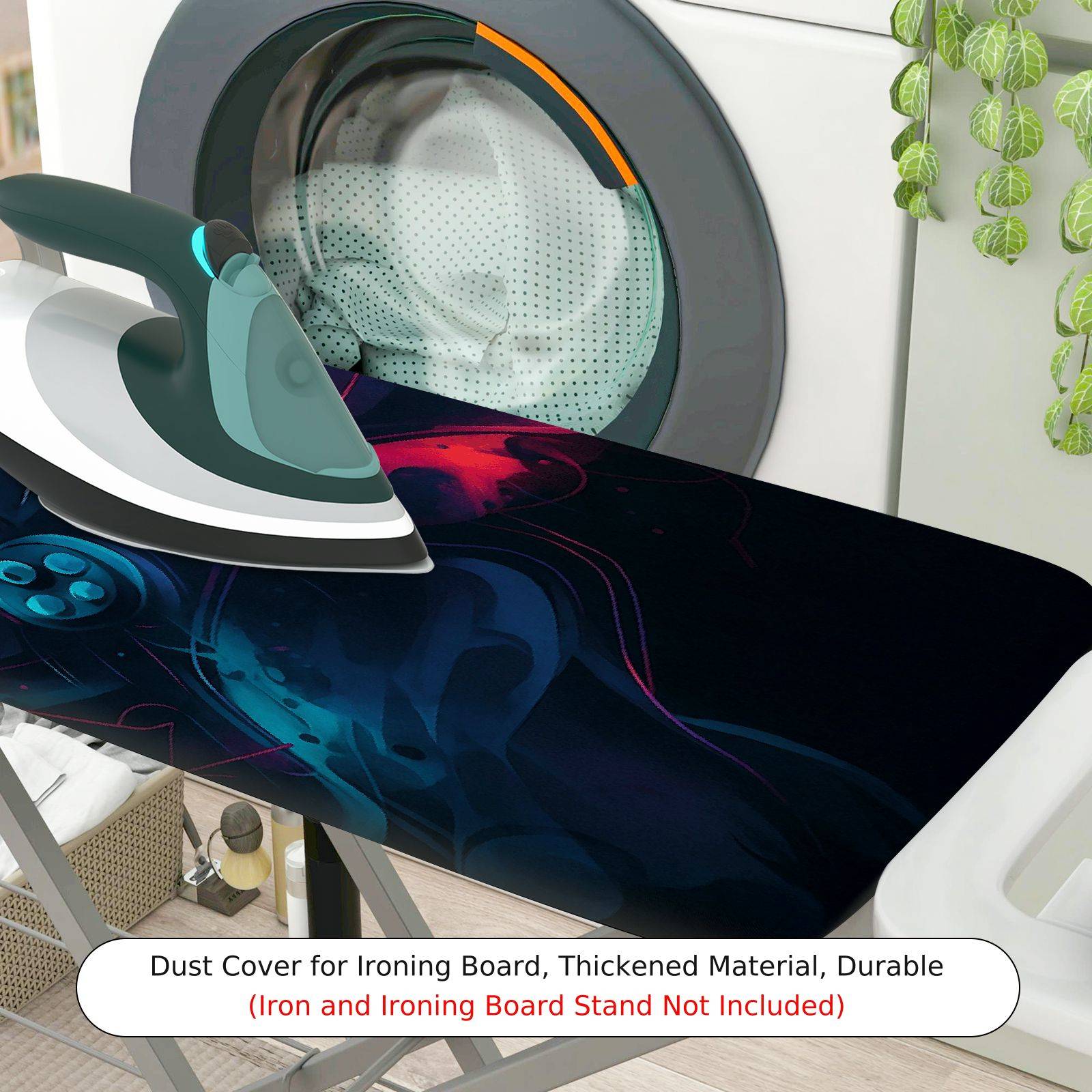 1-Piece Abstract Art Gaming Console  Ironing Board Cover, Universal Size, Without Board