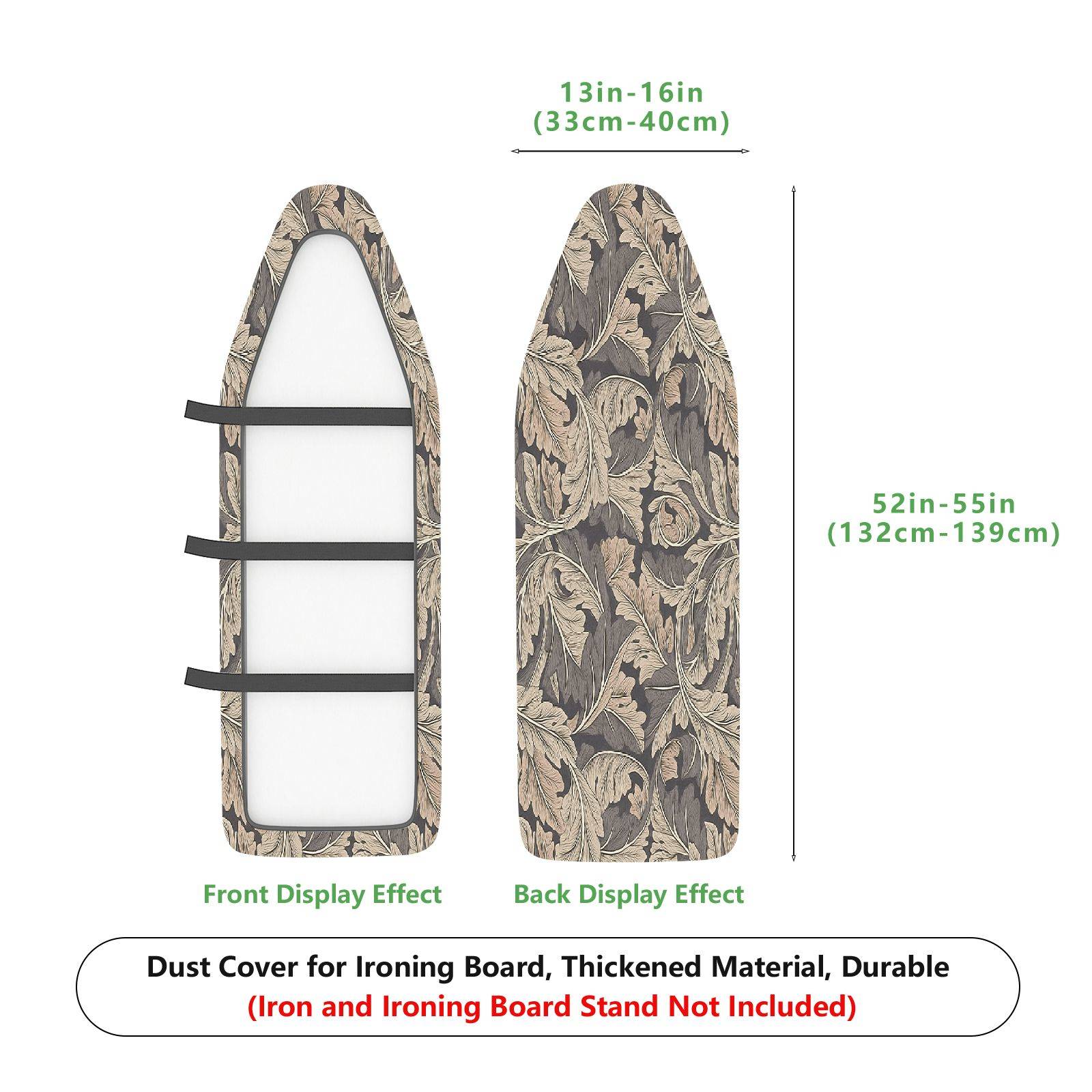 1-Piece Vintage Leaf Pattern Beige  Ironing Board Cover, Universal Size, Without Board