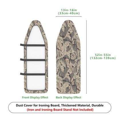 1-Piece Vintage Leaf Pattern Beige  Ironing Board Cover, Universal Size, Without Board