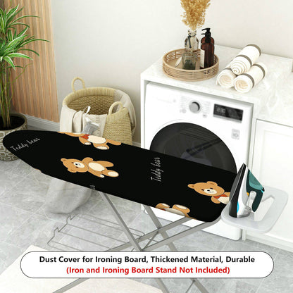 1-Piece Teddy Bear Black Cute  Ironing Board Cover, Universal Size, Without Board